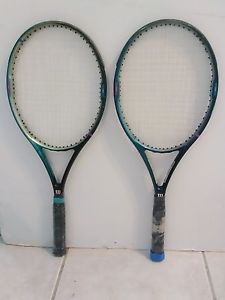 Lot 2 Wilson Pro Staff 6.0 MidPlus 95 Strung Tennis Racquet 4-5/8 Twice the fun!